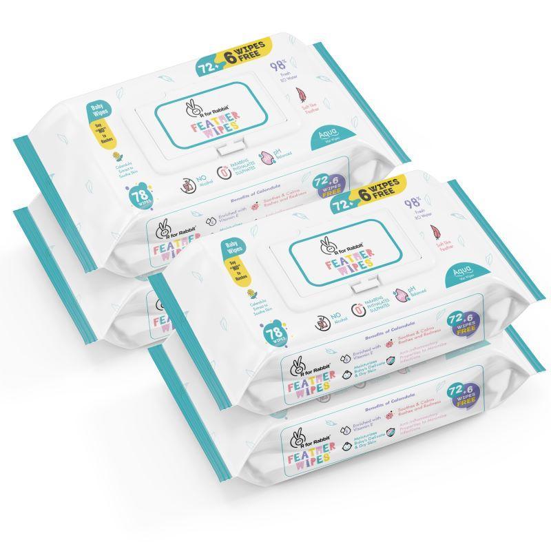 Feather Aqua Wipes - With Calendula Extract - Image 25