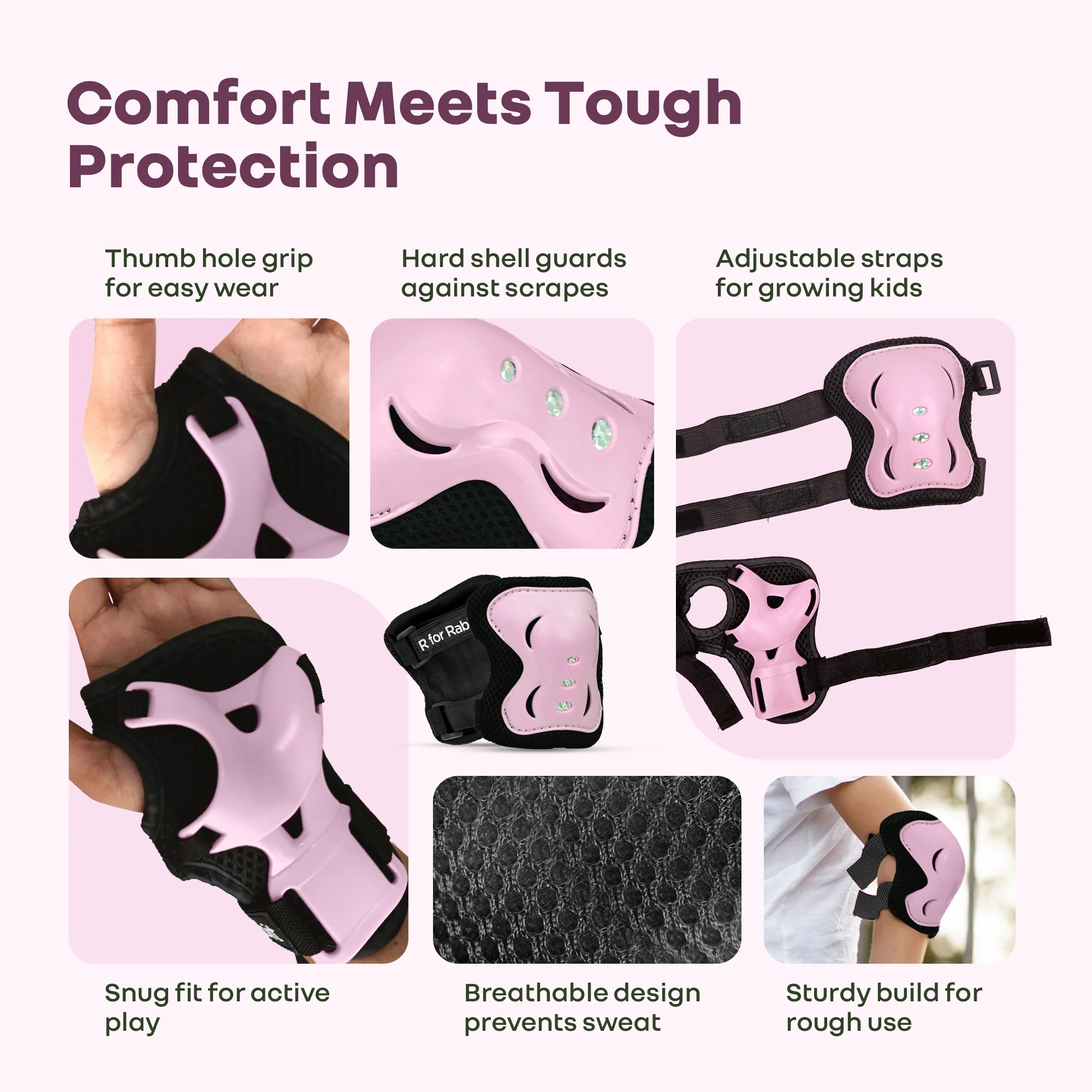 Safe Play Set Kids Helmet, Premium Kids Sports Safety Kit with Helmet & Protective Pads - Image 10