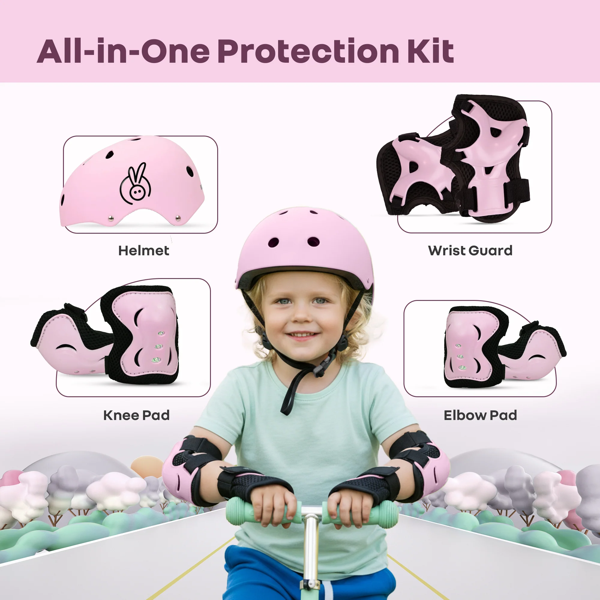 Safe Play Set Kids Helmet, Premium Kids Sports Safety Kit with Helmet & Protective Pads - Image 11