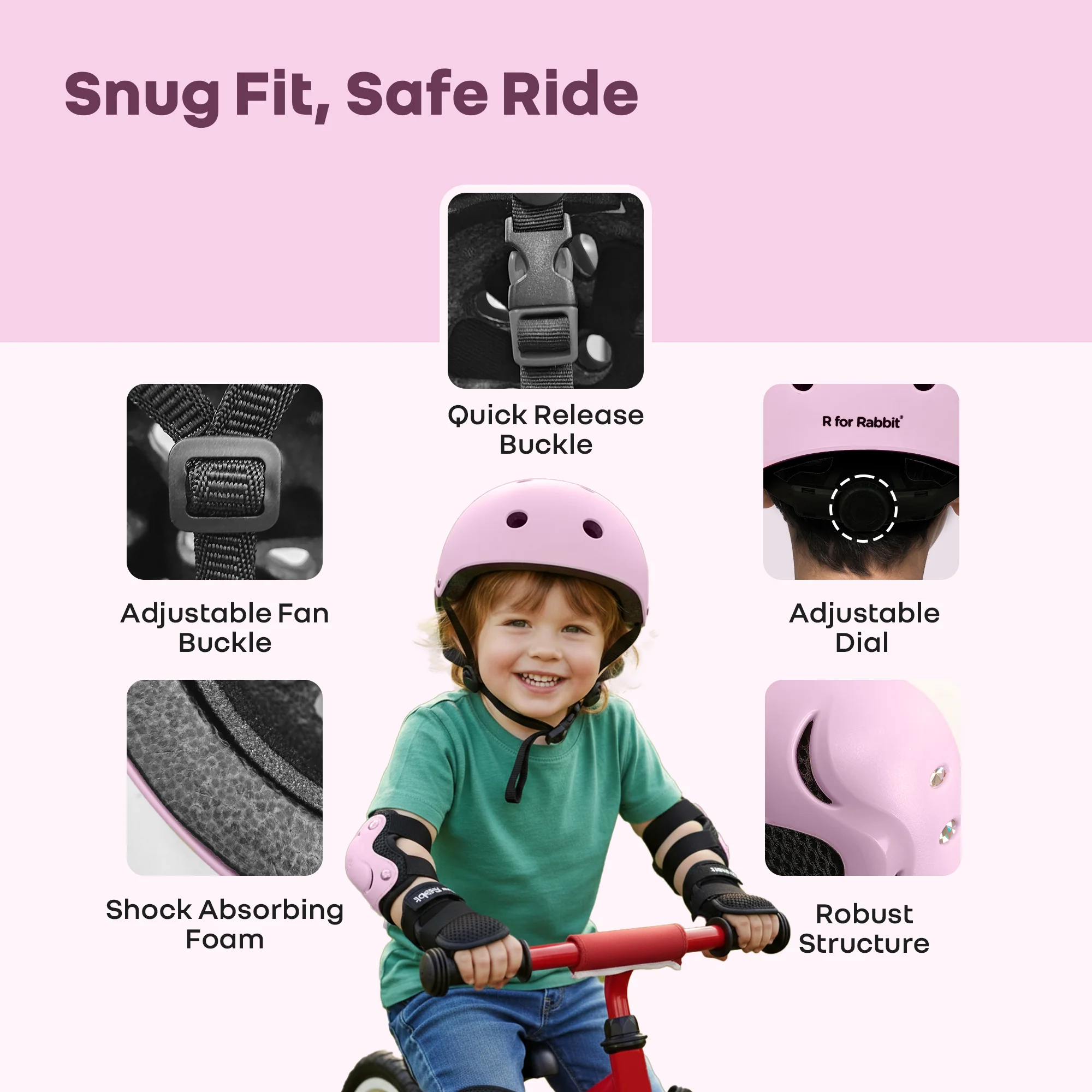 Safe Play Set Kids Helmet, Premium Kids Sports Safety Kit with Helmet & Protective Pads - Image 12