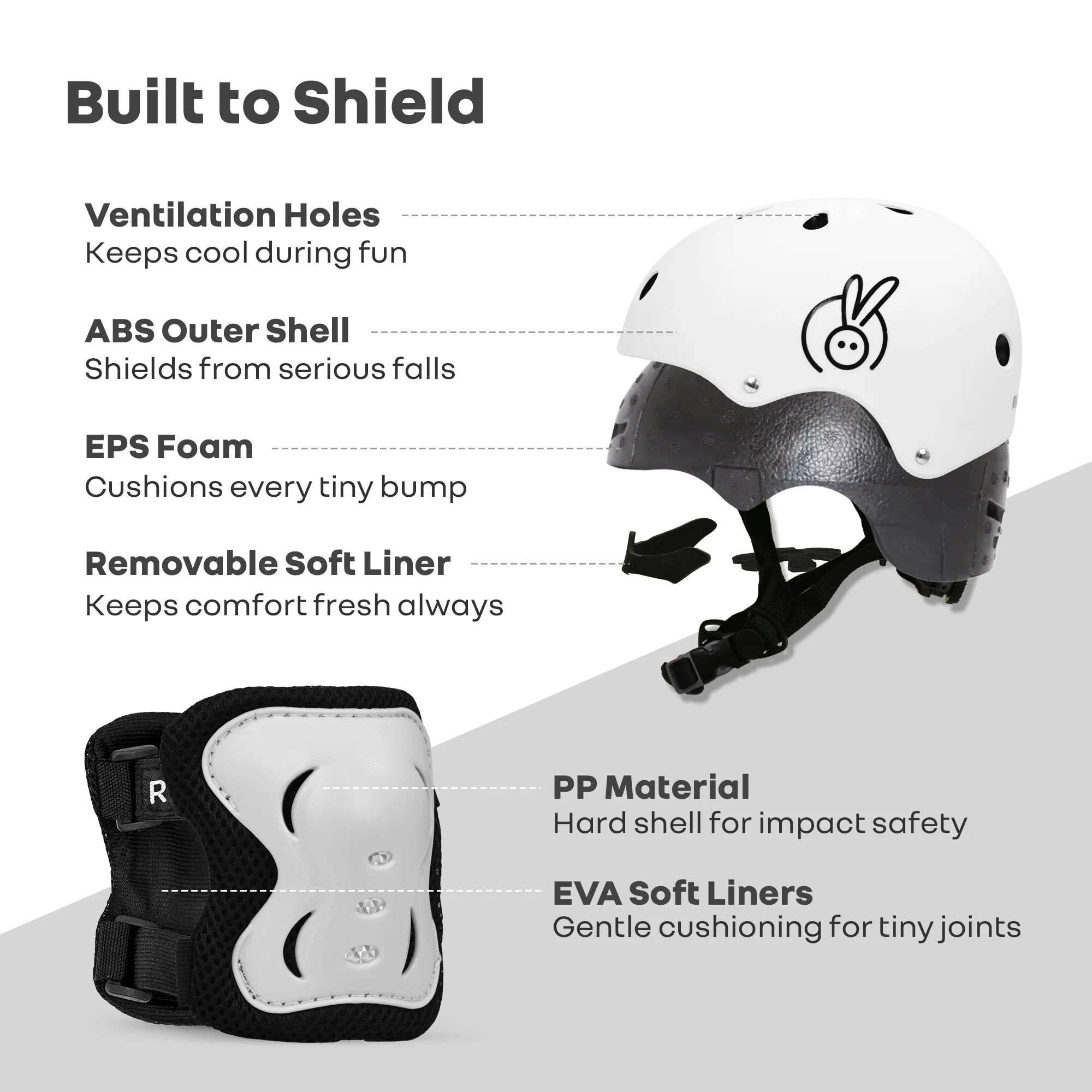 Safe Play Set Kids Helmet, Premium Kids Sports Safety Kit with Helmet & Protective Pads - Image 16