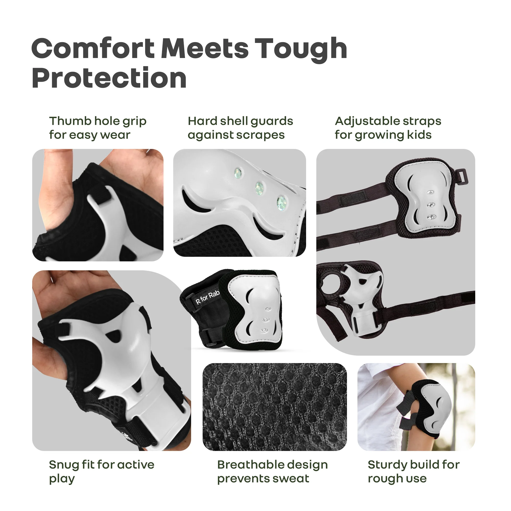 Safe Play Set Kids Helmet, Premium Kids Sports Safety Kit with Helmet & Protective Pads - Image 17