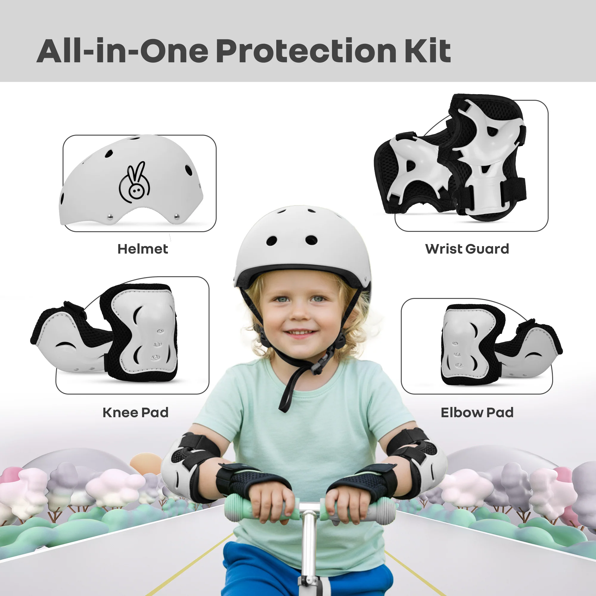 Safe Play Set Kids Helmet, Premium Kids Sports Safety Kit with Helmet & Protective Pads - Image 18