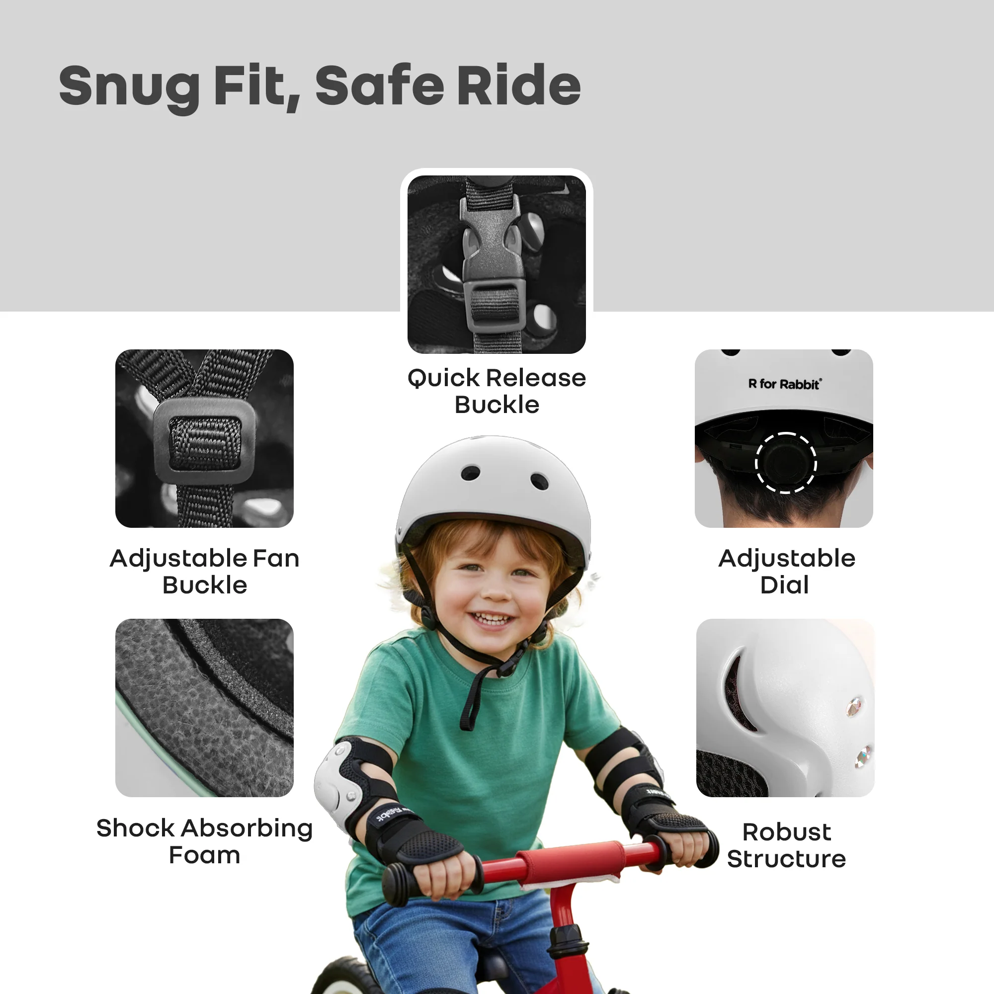 Safe Play Set Kids Helmet, Premium Kids Sports Safety Kit with Helmet & Protective Pads - Image 19