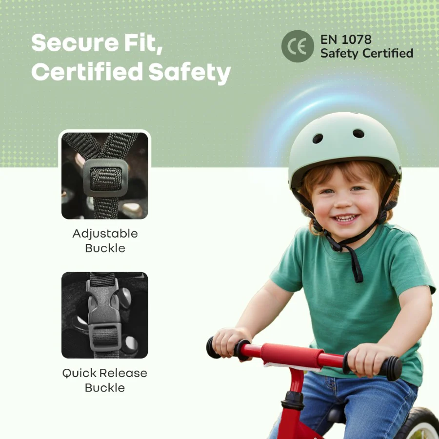 Safe Play Best Kids Safety Helmet - Trusted EN1078 Certified Helmet for Kids with Shock-Absorbing EPS Foam 5-13 Years - Image 5