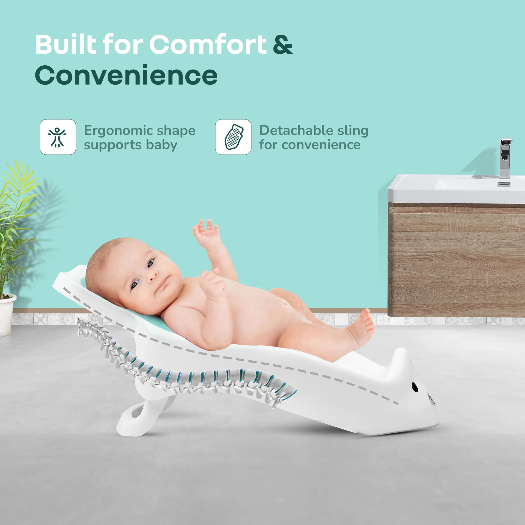 Bubble Double Bunny by R for Rabbit 3-in-1 Baby Bath Tub & Bather - Image 12