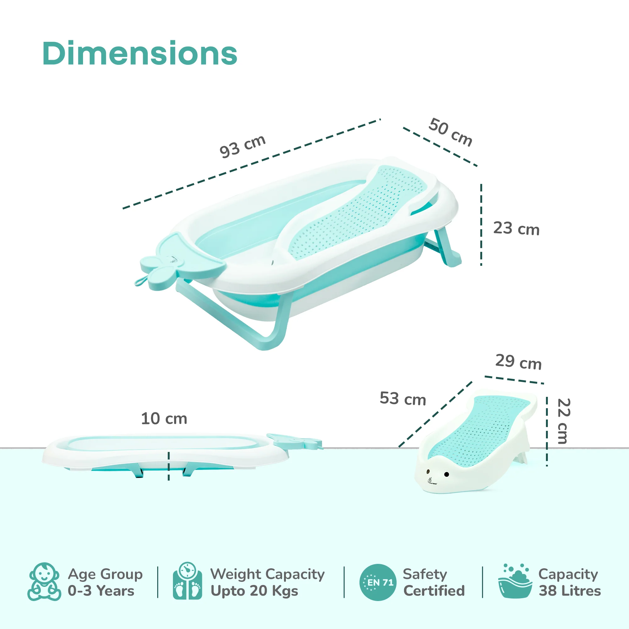 Bubble Double Bunny by R for Rabbit 3-in-1 Baby Bath Tub & Bather - Image 16