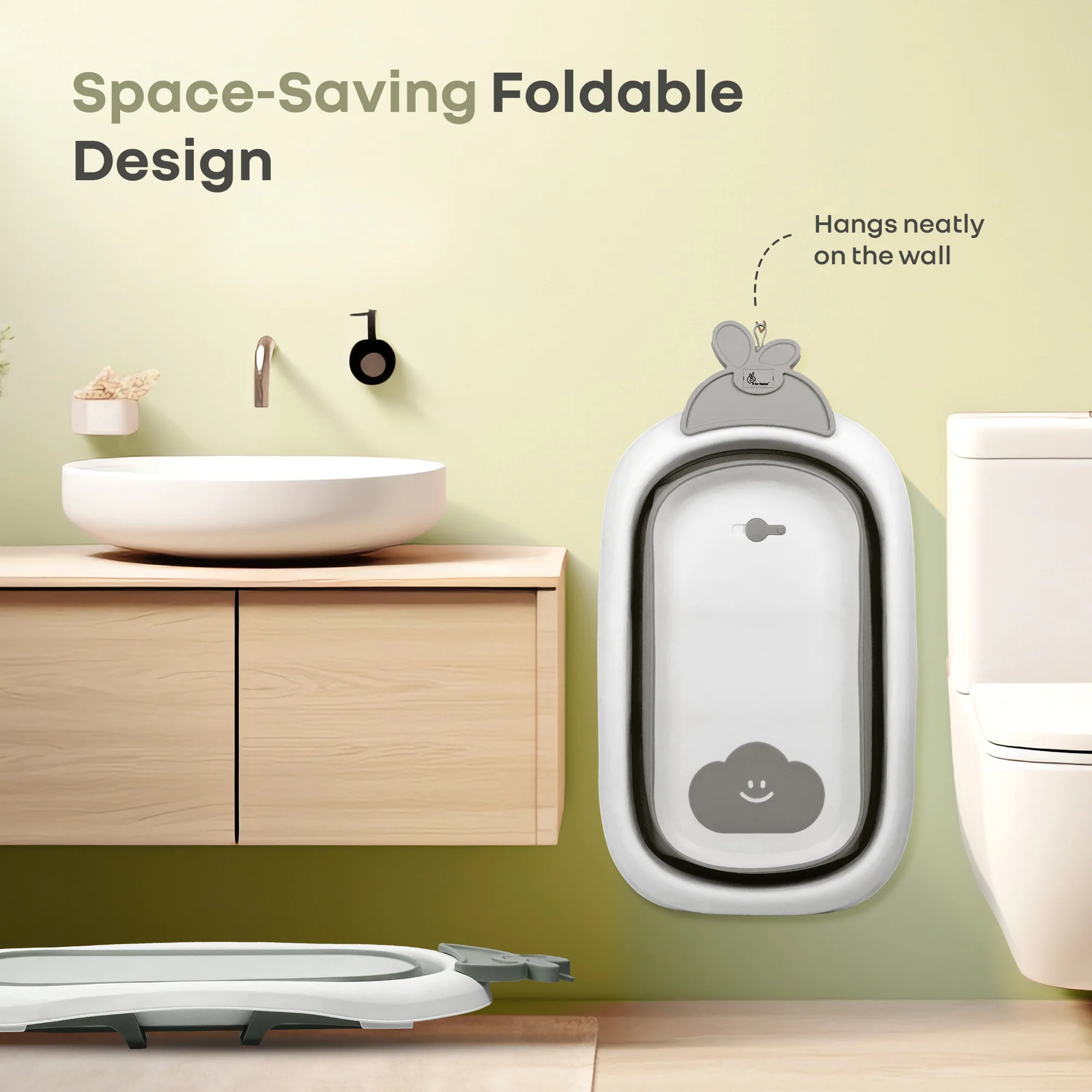 Bubble Double Bunny by R for Rabbit 3-in-1 Baby Bath Tub & Bather - Image 3