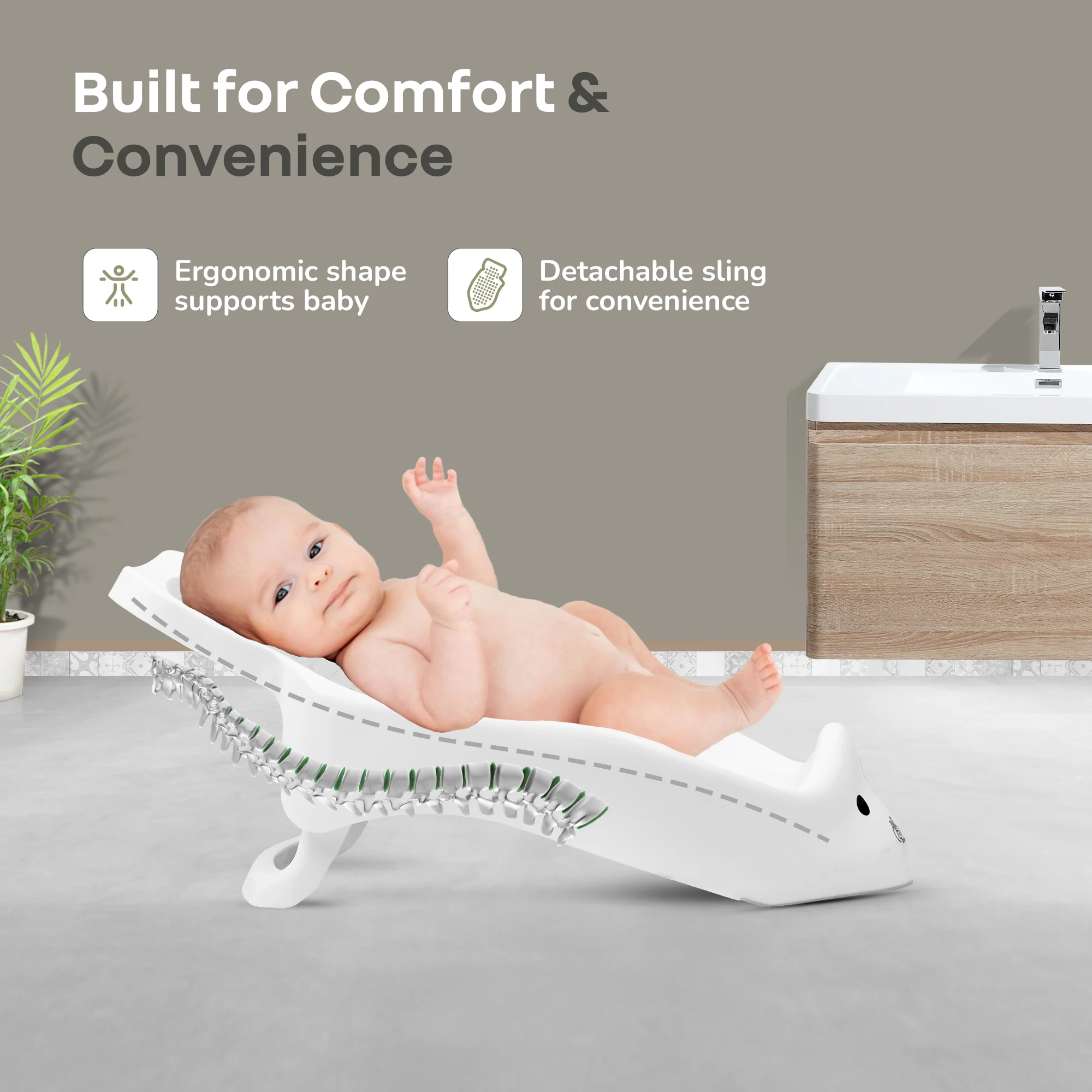 Bubble Double Bunny by R for Rabbit 3-in-1 Baby Bath Tub & Bather - Image 4