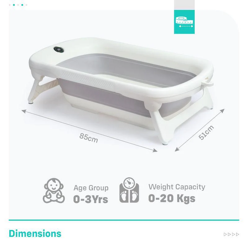 Bubble Double Smart Baby Bath Tub With Smart Water Temperature Plug - Image 8