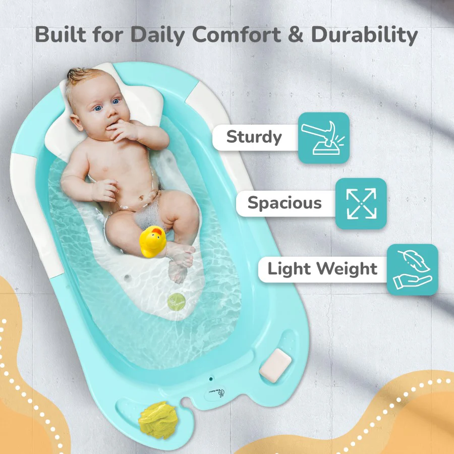 Bubble Double Snowy: 2-in-1 Baby Bath Tub with Ergonomic Sling - Image 15