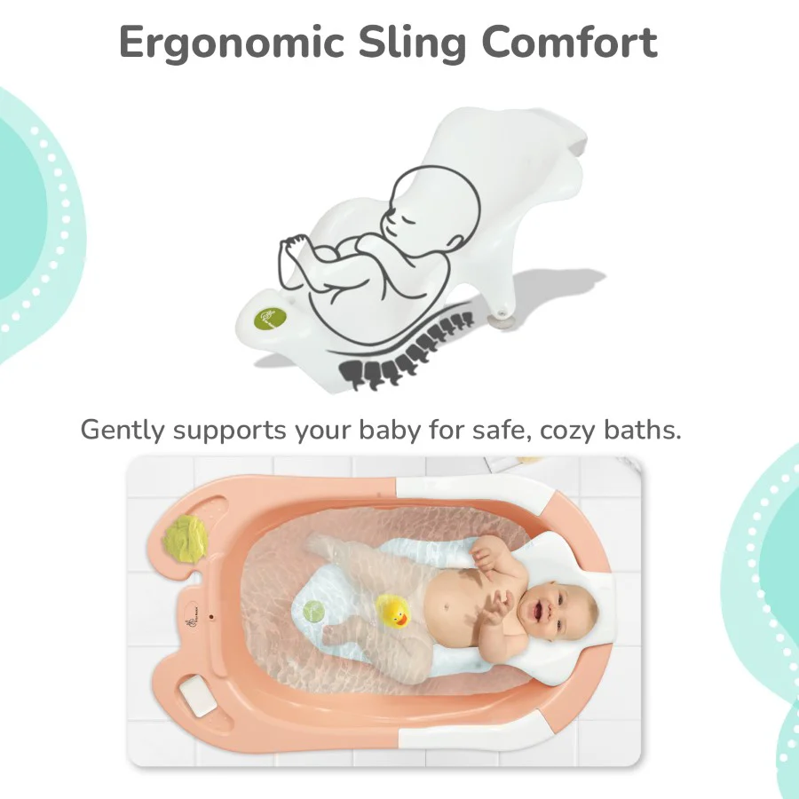 Bubble Double Snowy: 2-in-1 Baby Bath Tub with Ergonomic Sling - Image 19