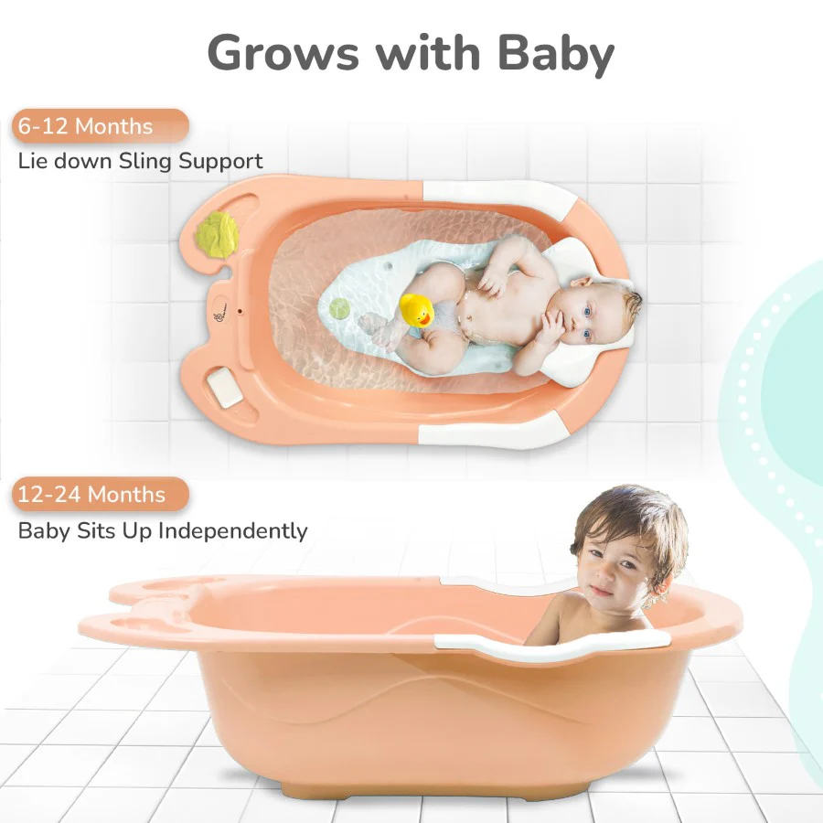 Bubble Double Snowy: 2-in-1 Baby Bath Tub with Ergonomic Sling - Image 21