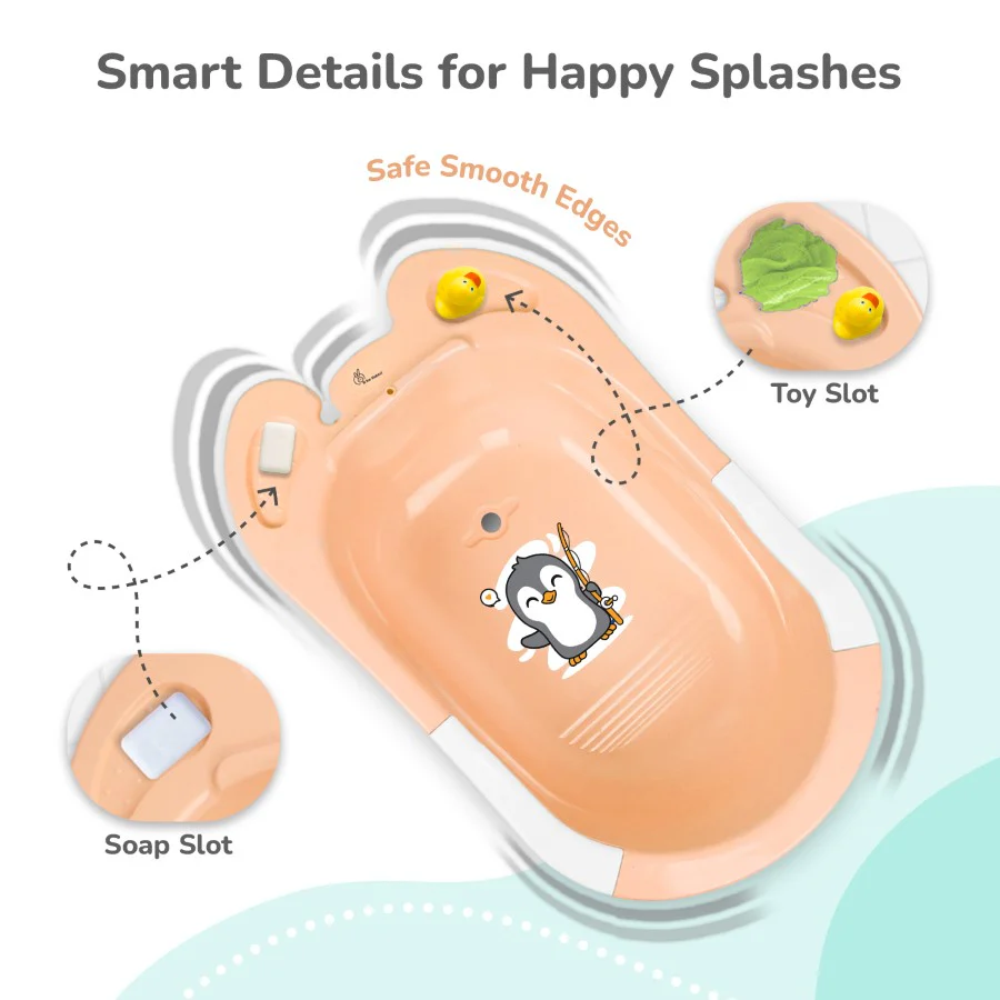 Bubble Double Snowy: 2-in-1 Baby Bath Tub with Ergonomic Sling - Image 22
