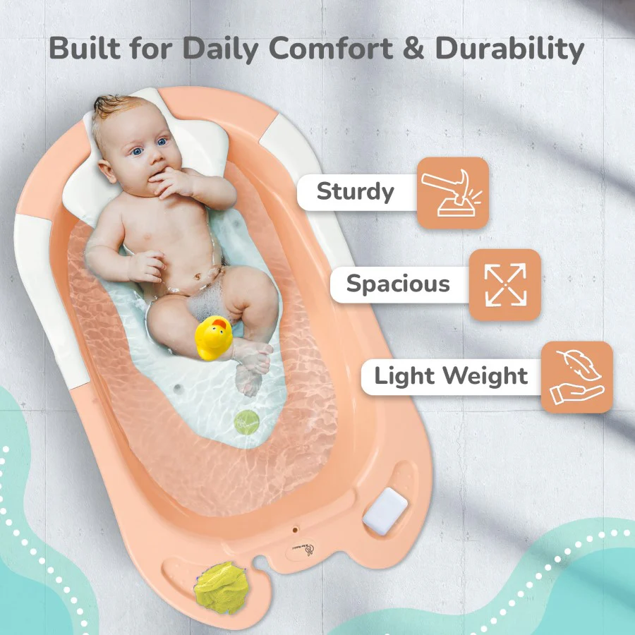 Bubble Double Snowy: 2-in-1 Baby Bath Tub with Ergonomic Sling - Image 23