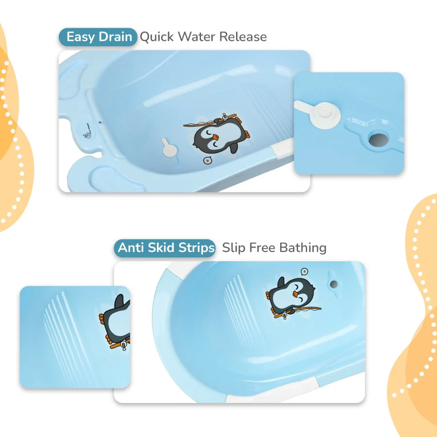 Bubble Double Snowy: 2-in-1 Baby Bath Tub with Ergonomic Sling - Image 4