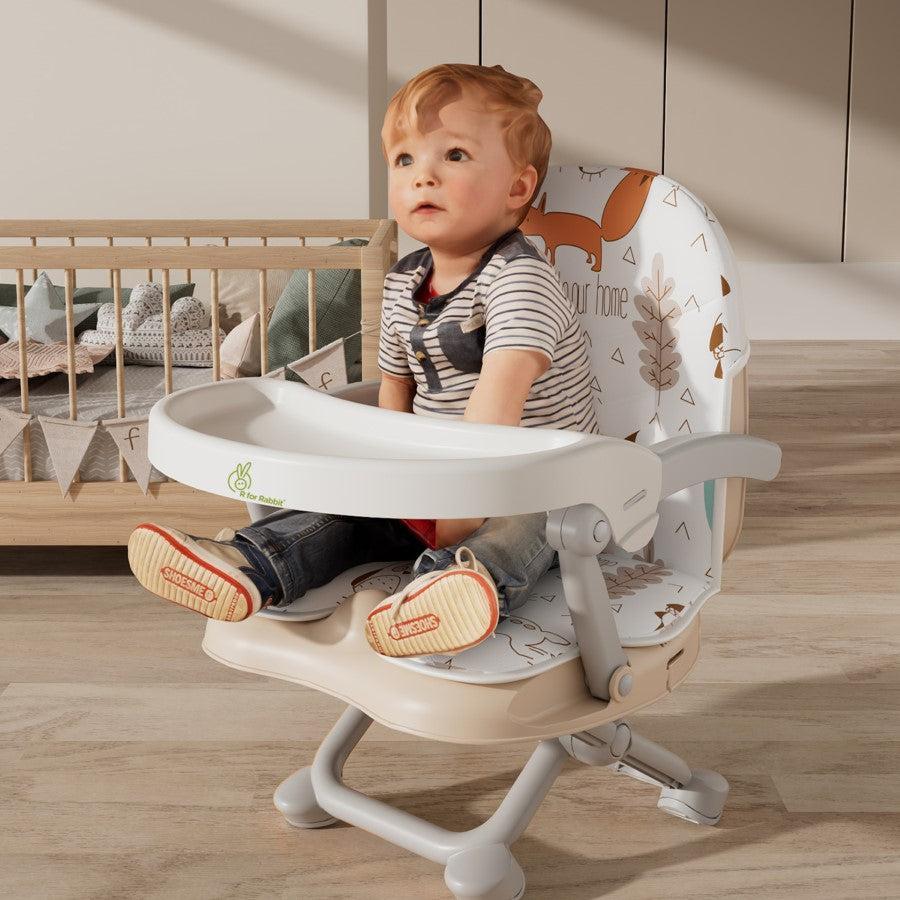 Candy Pop Booster Chair - 4 Level Height Adjustment, Light Weight, Travel Friendly - Beige - Image 10