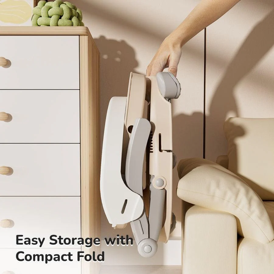 Candy Pop Booster Chair - 4 Level Height Adjustment, Light Weight, Travel Friendly - Beige - Image 5
