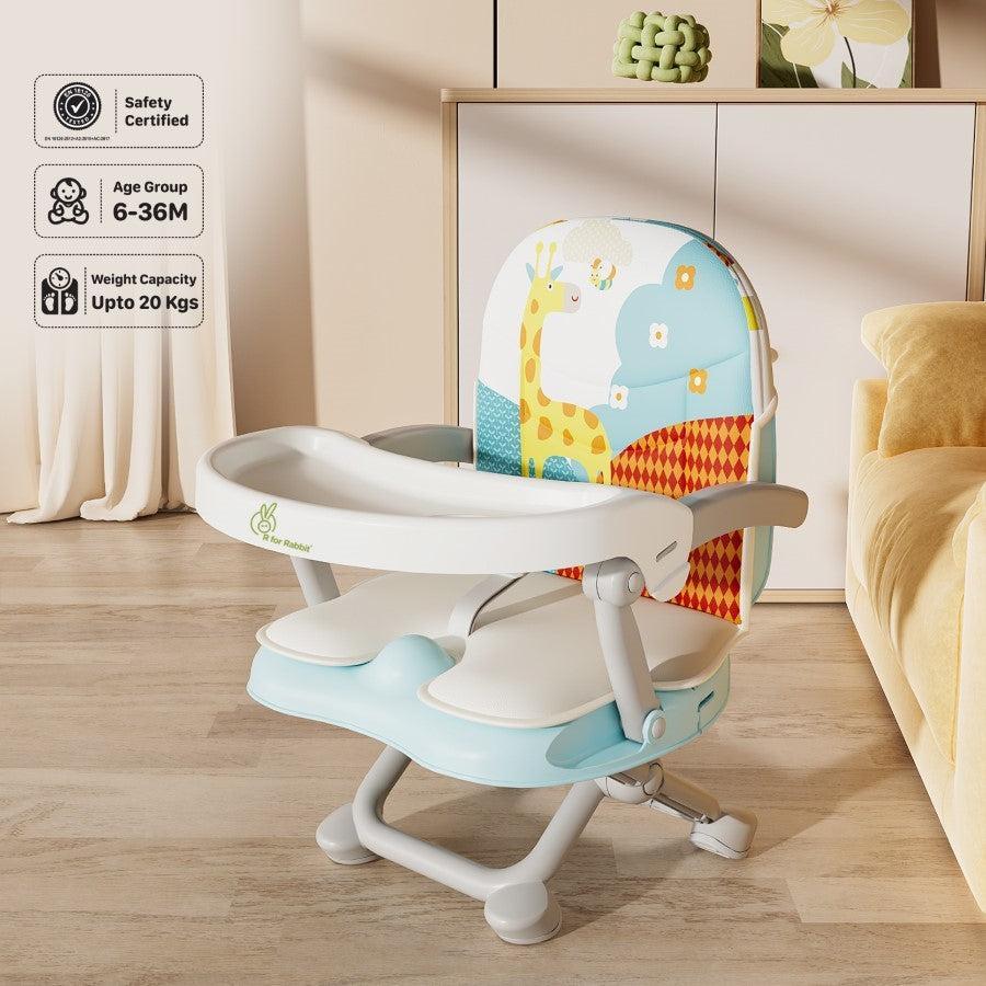 Candy Pop Booster Chair - 4 Level Height Adjustment, Light Weight, Travel Friendly - Aqua Blue - Image 9