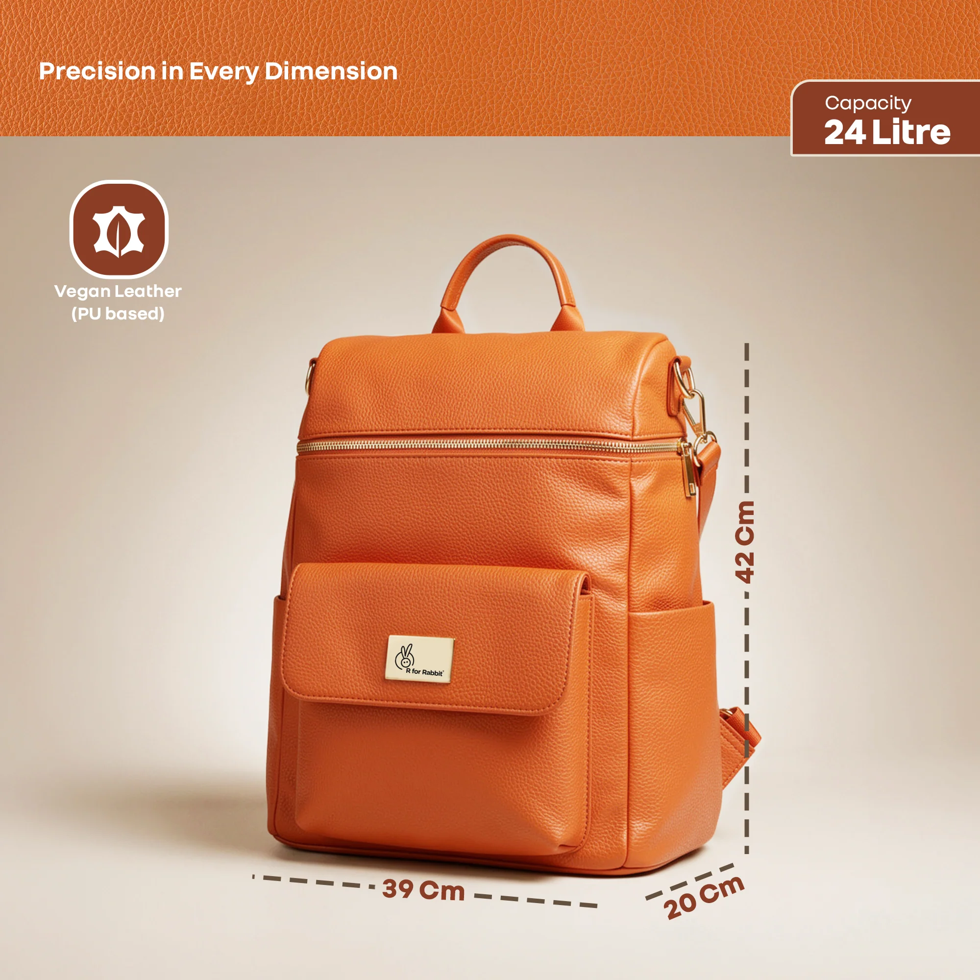 Caramello Bold Ivy Diaper Bag for Moms, Dual Carry Sling, Insulated Bottle Pockets With Premium Vegan Leather - Image 10