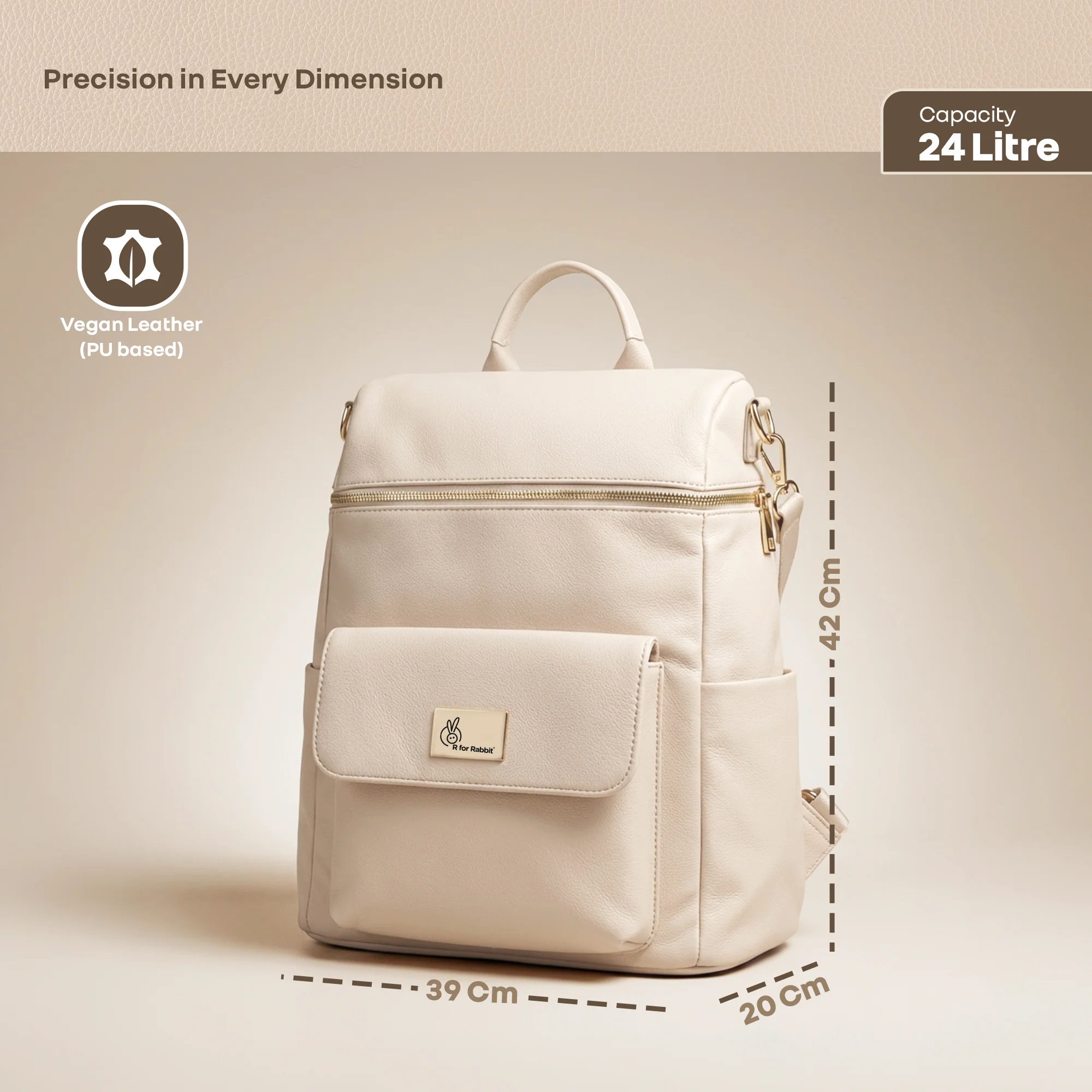 Caramello Bold Ivy Diaper Bag for Moms, Dual Carry Sling, Insulated Bottle Pockets With Premium Vegan Leather - Image 20