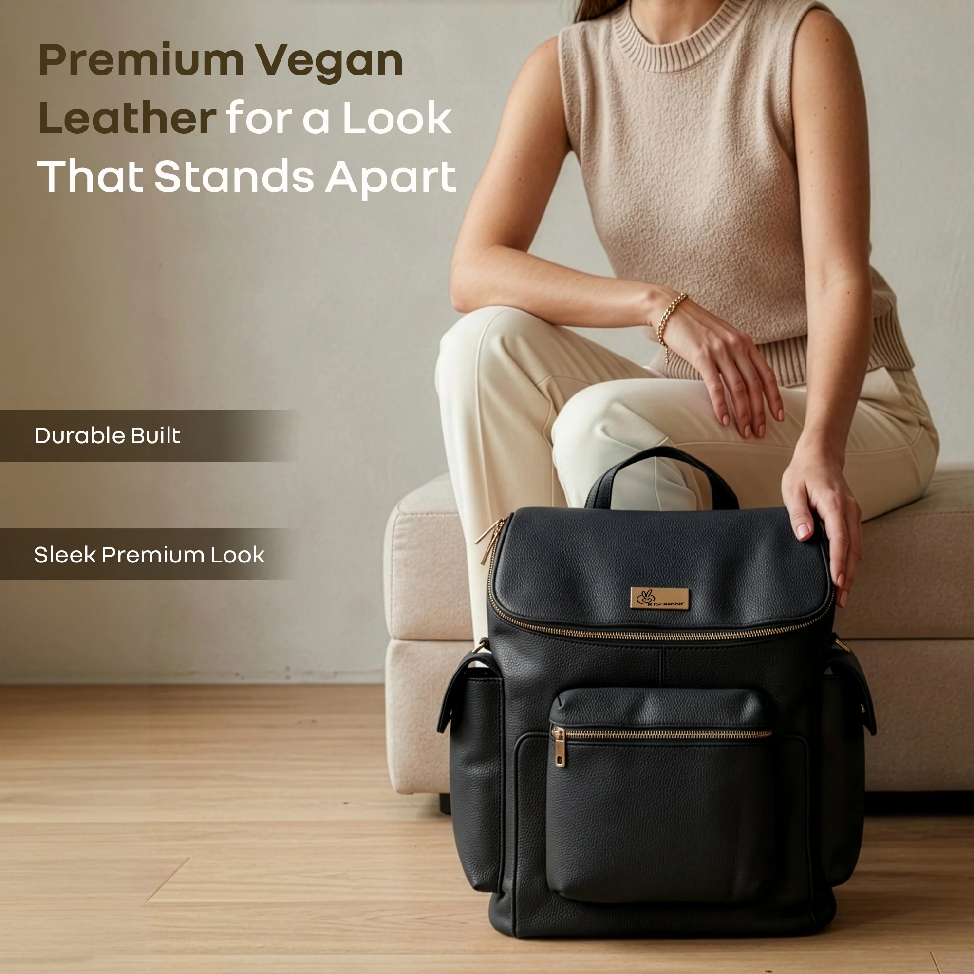 Caramello Bold Neo Diaper Bag, Matte Finish Vegan Leather, 39L Spacious Multi-Compartment Bag - Image 11