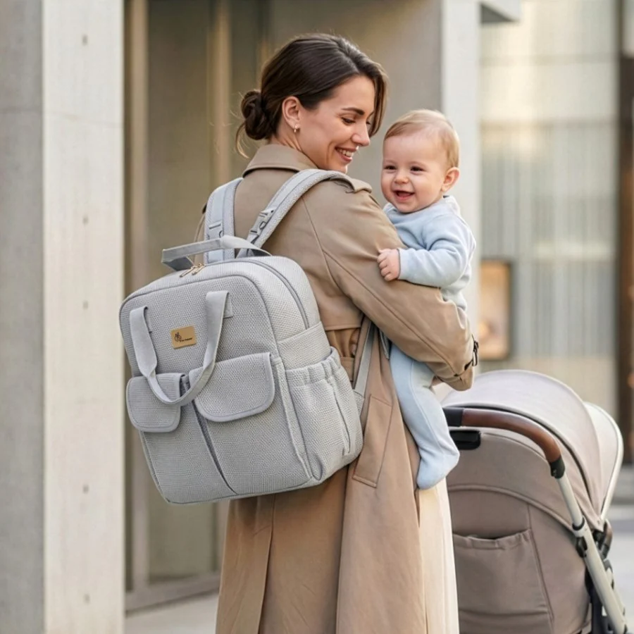 Caramello Breezy Premium Material Diaper Bag For New Moms - Image 9