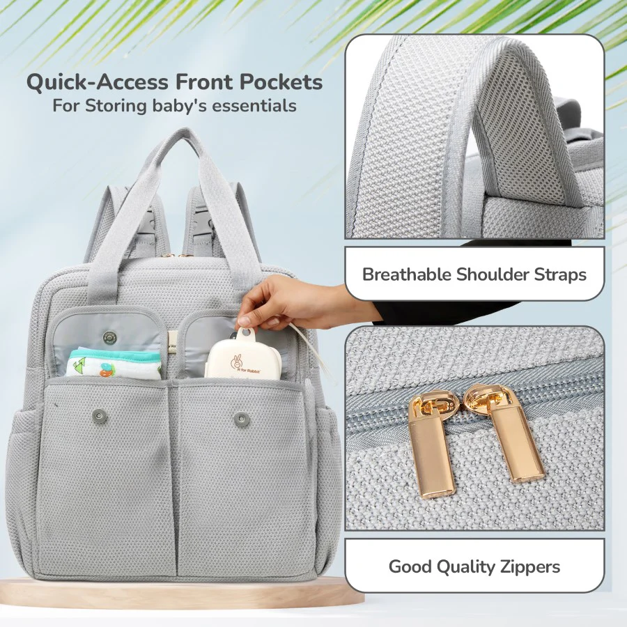 Caramello Breezy Premium Material Diaper Bag For New Moms - Image 12