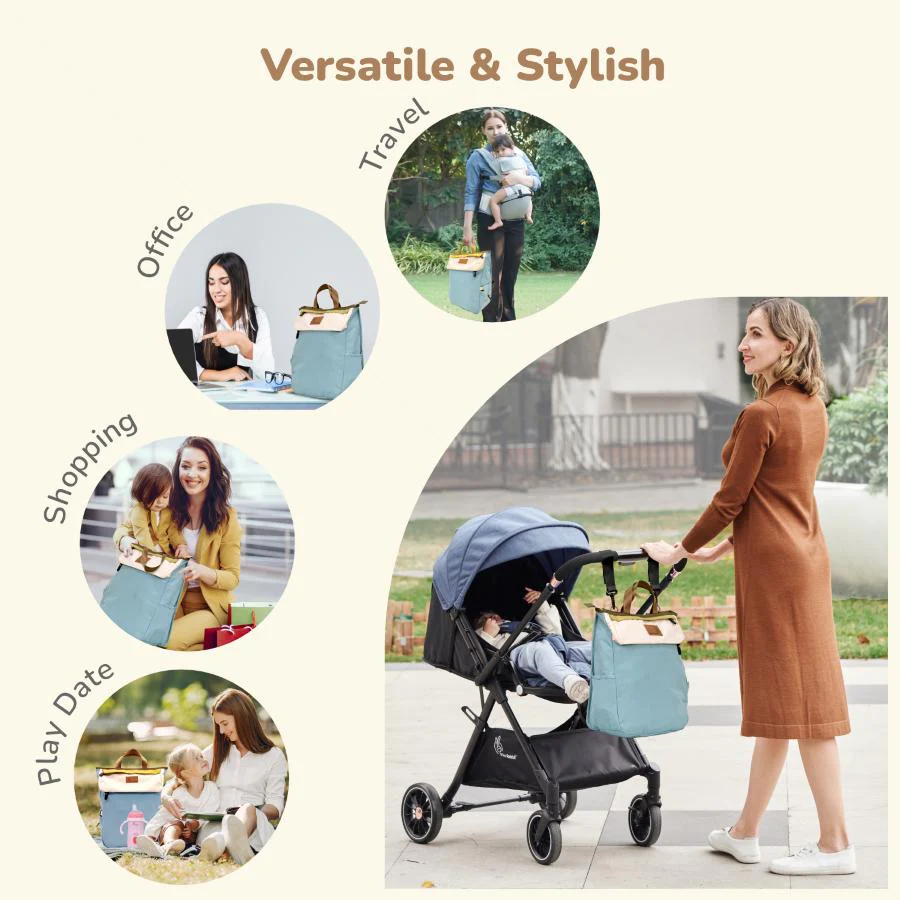 Caramello Daisy 2-in-1 Multipurpose Diaper Bag for Parents - Image 16