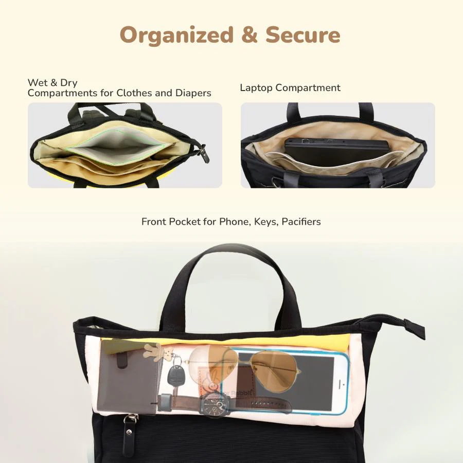 Caramello Daisy 2-in-1 Multipurpose Diaper Bag for Parents - Image 5