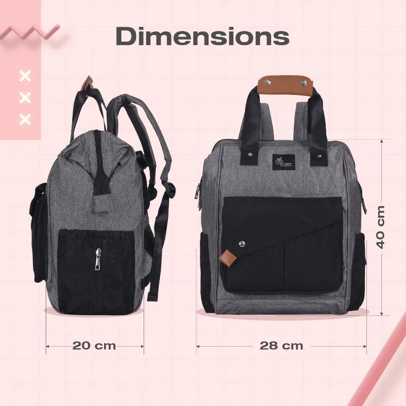 Caramello Delight Smart Diaper Backpack Bag With Personalized Name Tag - Image 6
