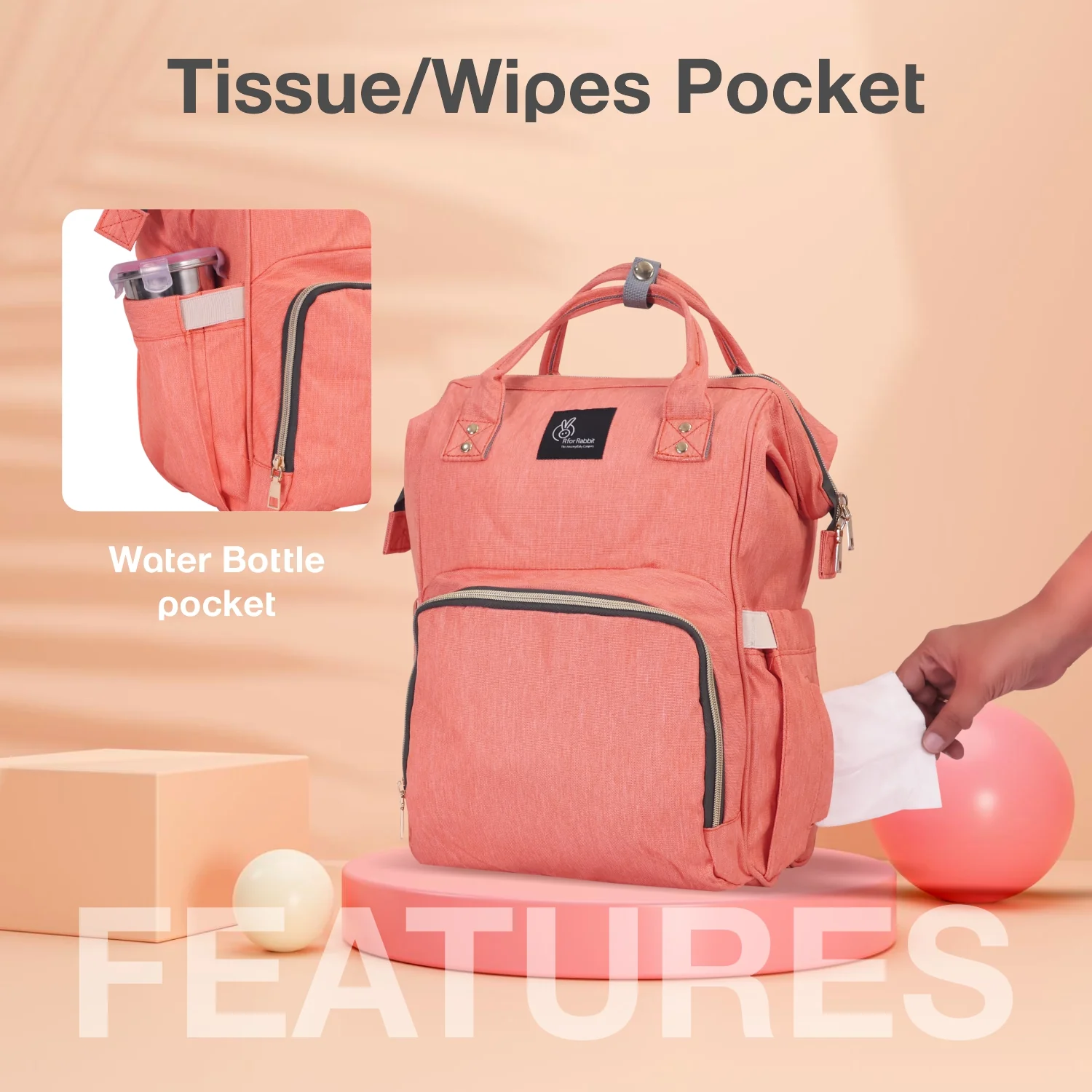 Caramello Diaper Bag Smart and Fashionable Diaper Bag For Moms - Image 19