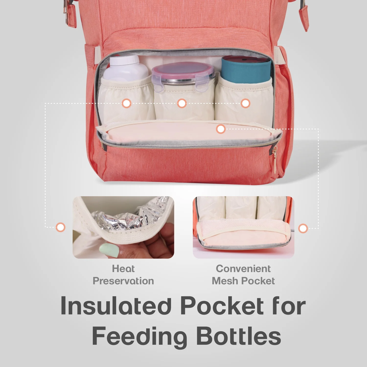 Caramello Diaper Bag Smart and Fashionable Diaper Bag For Moms - Image 20