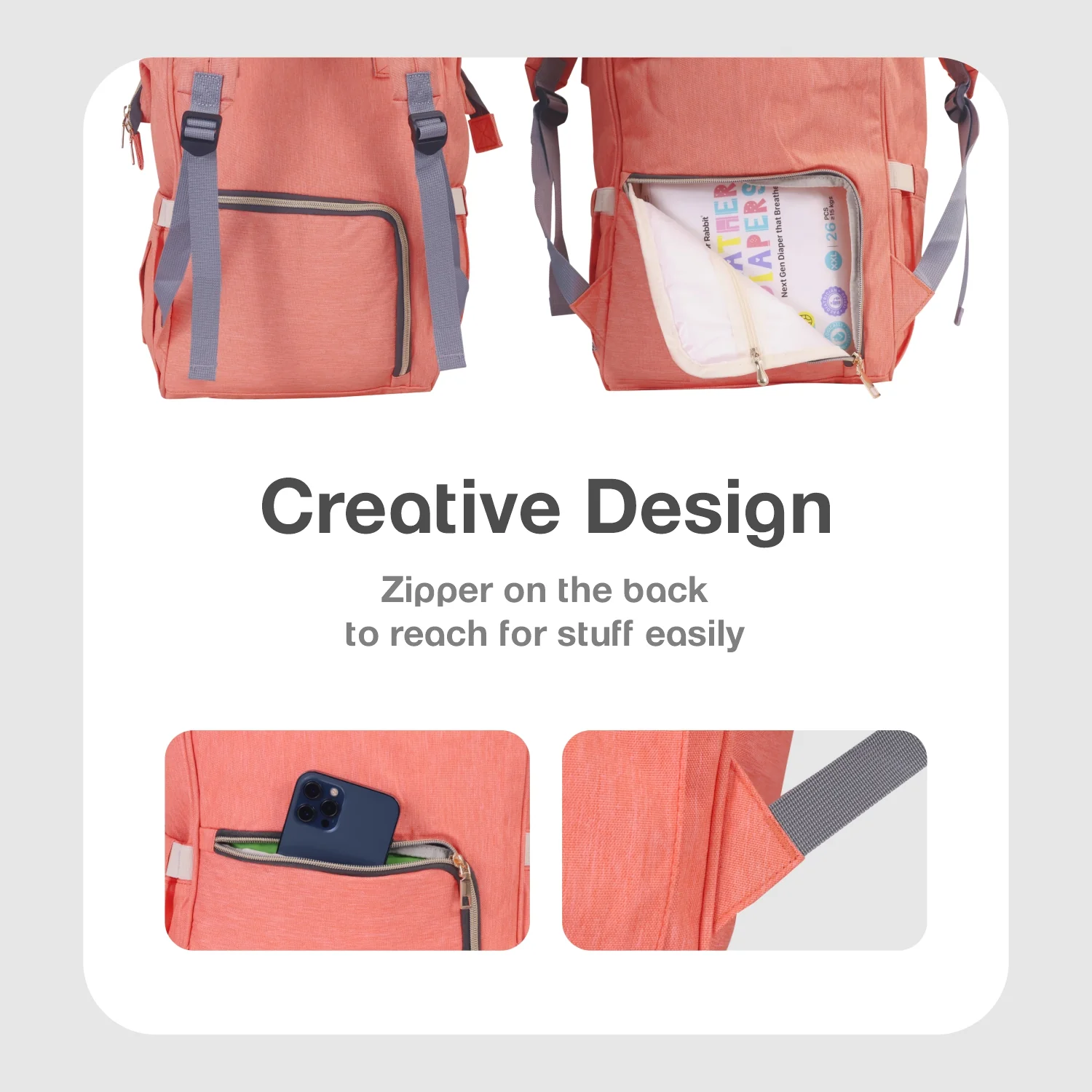 Caramello Diaper Bag Smart and Fashionable Diaper Bag For Moms - Image 24