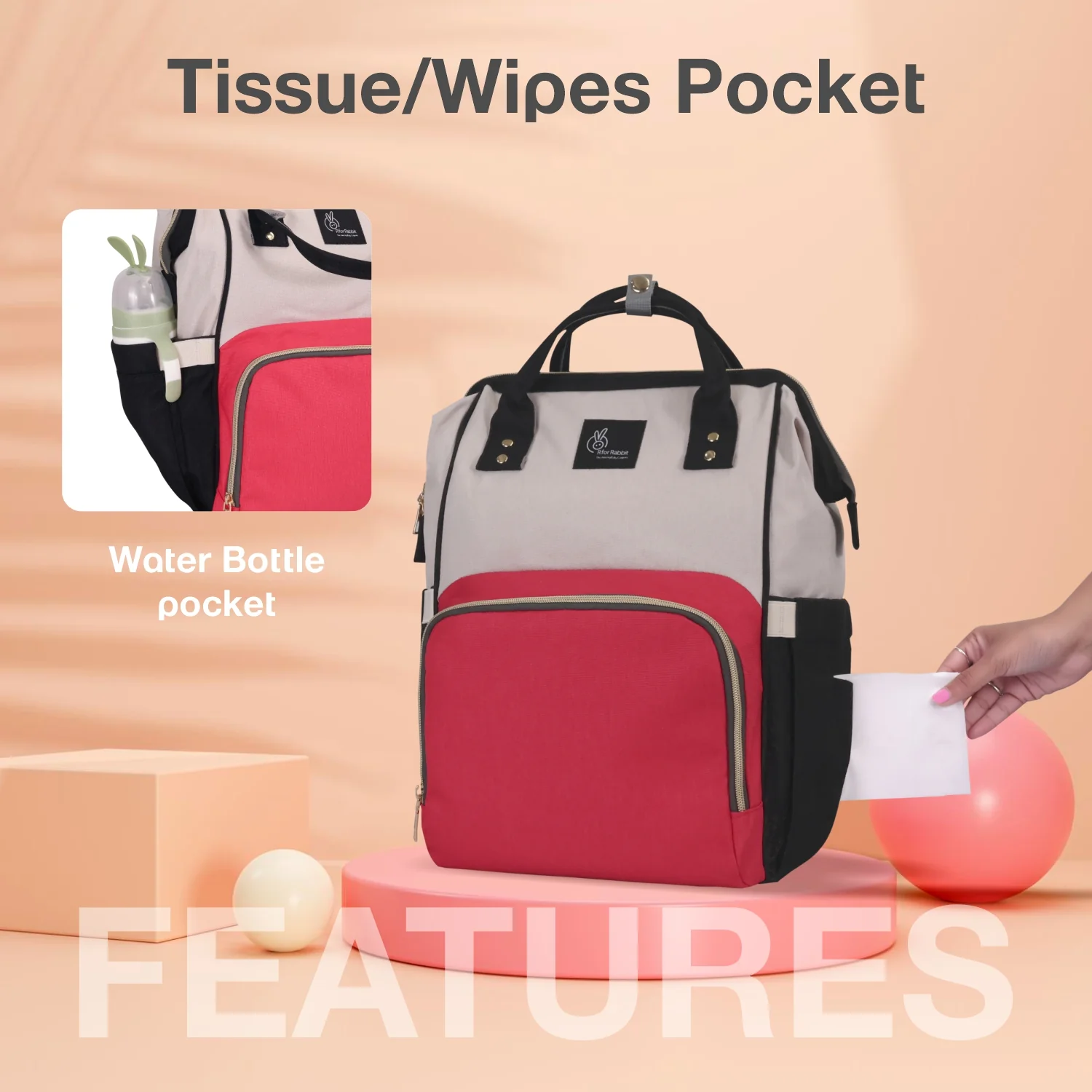 Caramello Diaper Bag Smart and Fashionable Diaper Bag For Moms - Image 3