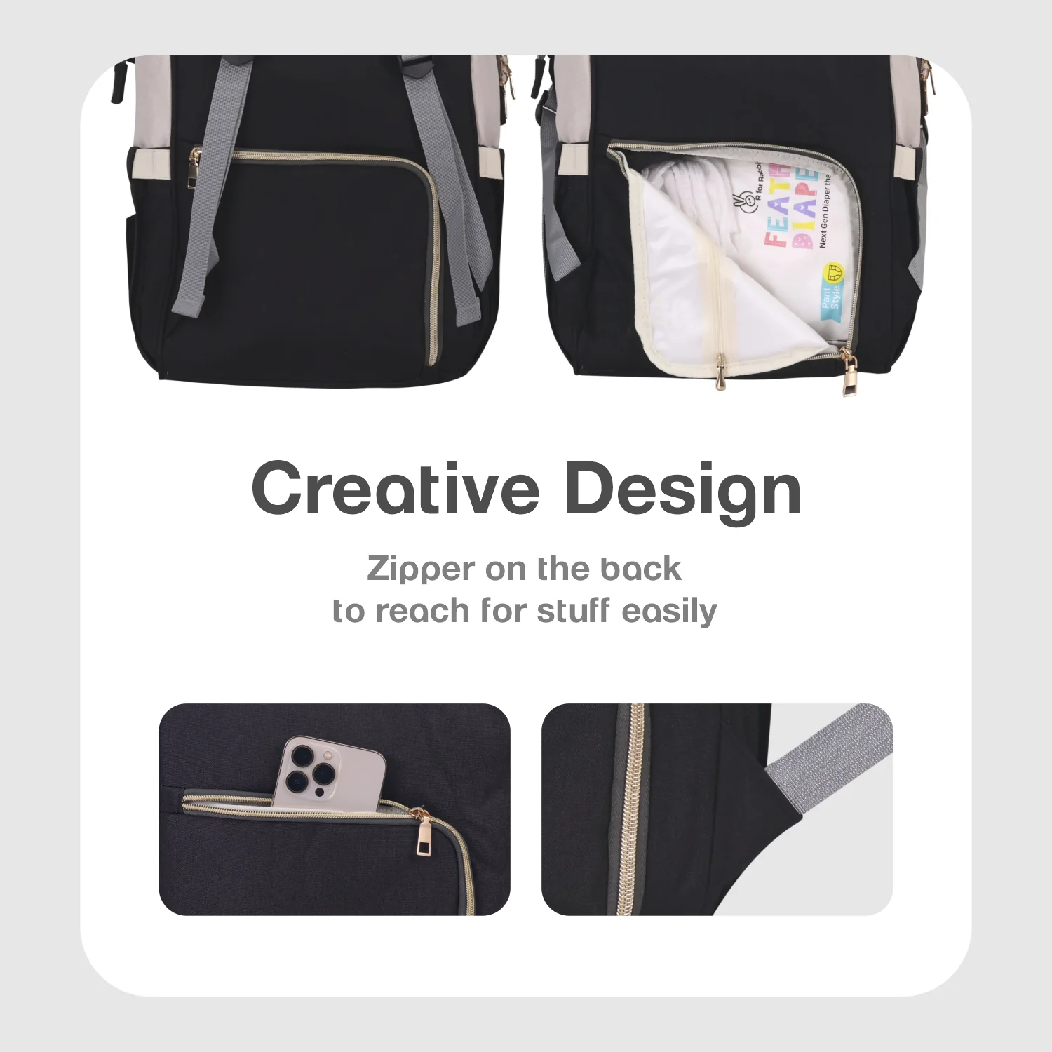 Caramello Diaper Bag Smart and Fashionable Diaper Bag For Moms - Image 9