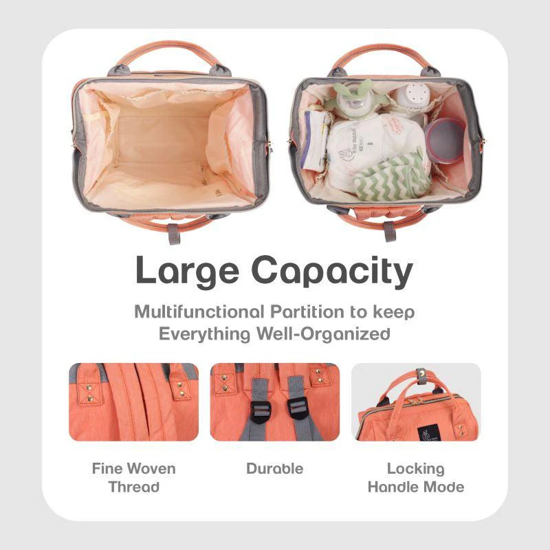 Caramello Diaper Bag For Moms With Personalized Name Tag - Image 8