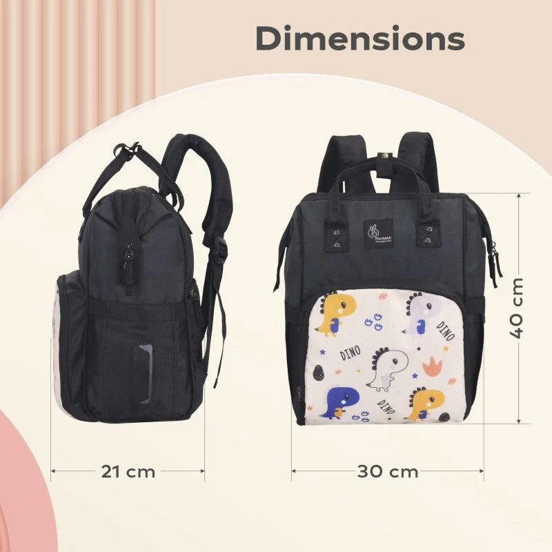 Caramello Dino Diaper Bag For Mother With Personalized Name Tag - Image 14