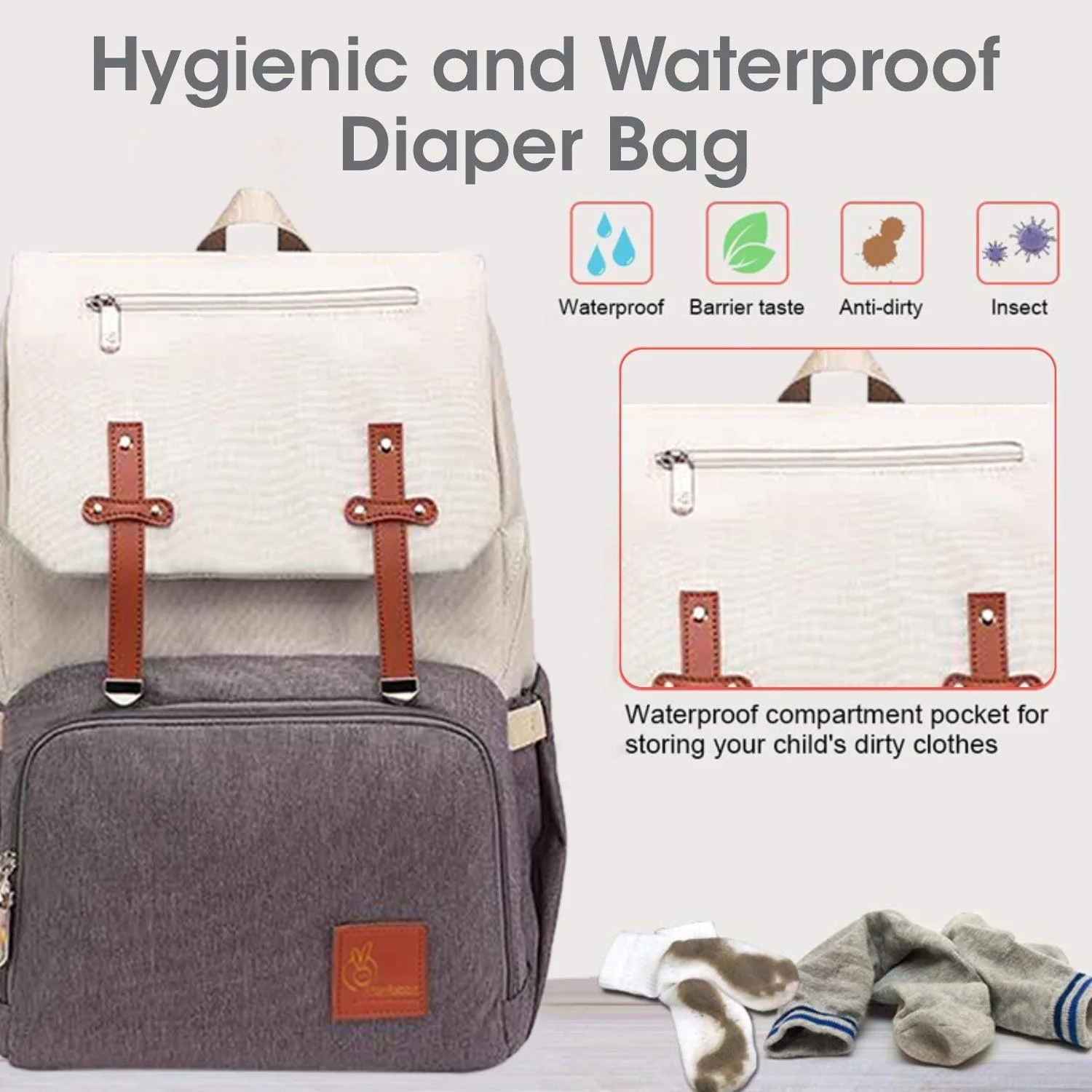 Caramello Smart Diaper Bags For Mother With Personalized Name Tag - Image 21