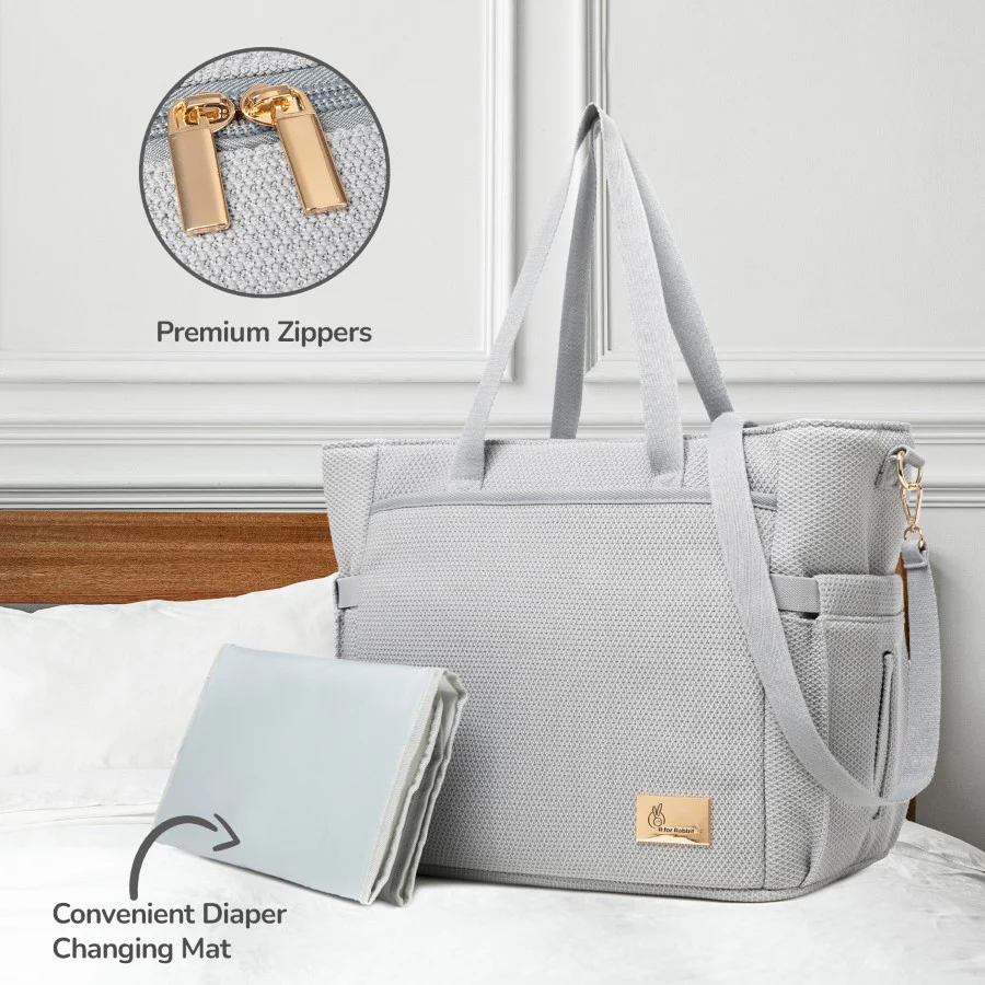 Caramello Tote Multi Purpose Diaper Bag With Spacious Storage - Image 12