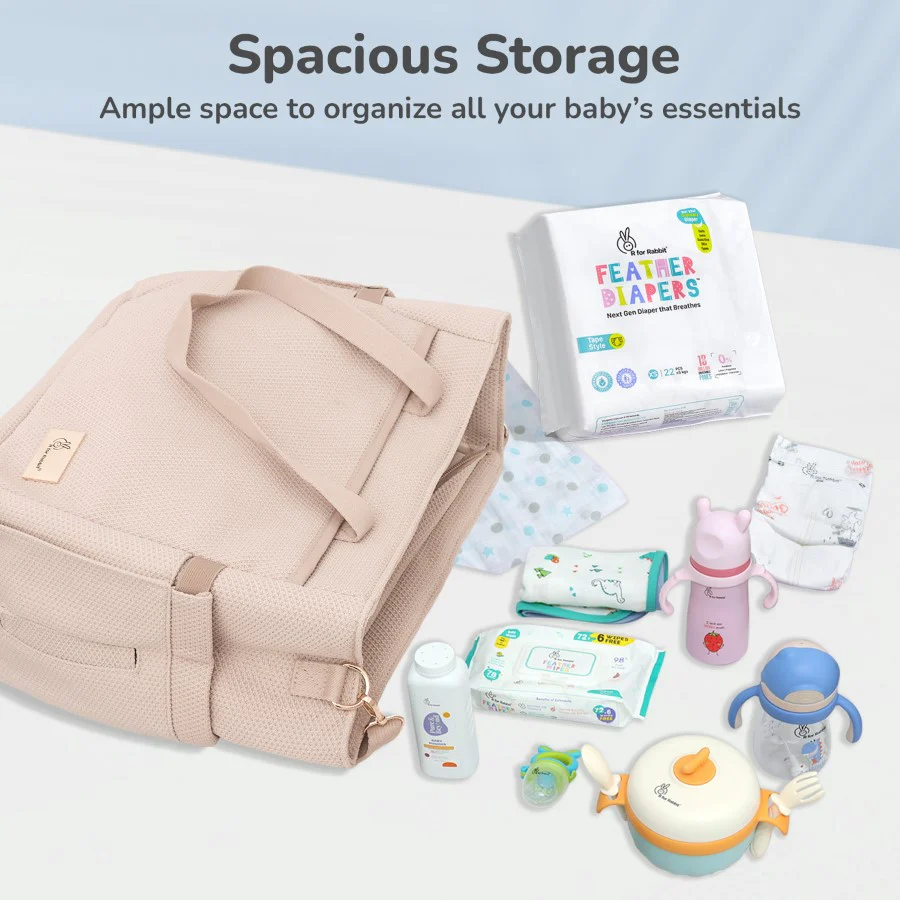 Caramello Tote Multi Purpose Diaper Bag With Spacious Storage - Image 5