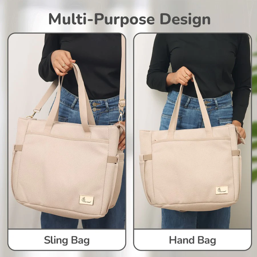 Caramello Tote Multi Purpose Diaper Bag With Spacious Storage - Image 7