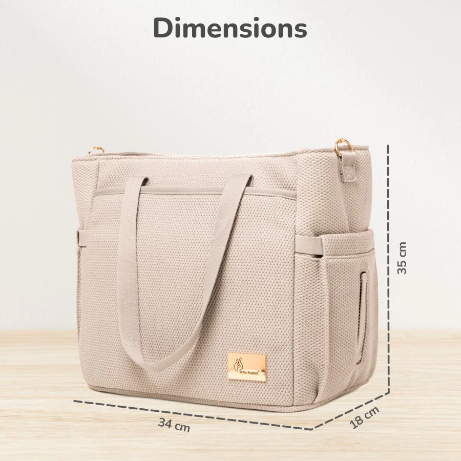 Caramello Tote Multi Purpose Diaper Bag With Spacious Storage - Image 8