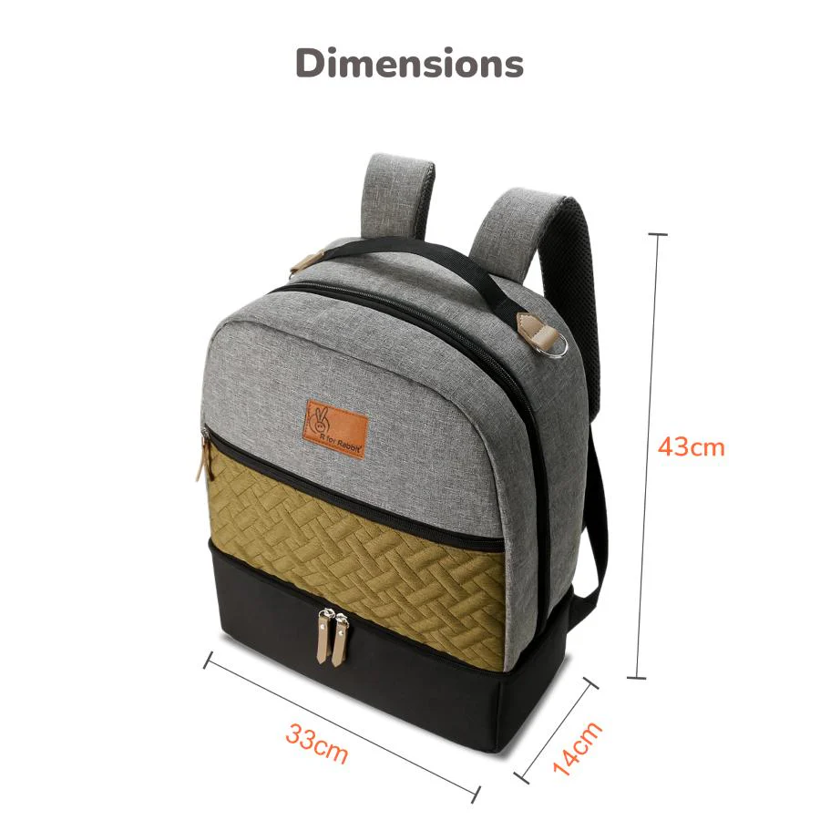Caramello Truffle – Large Capacity Diaper Bag with Stroller Attachment - Image 8