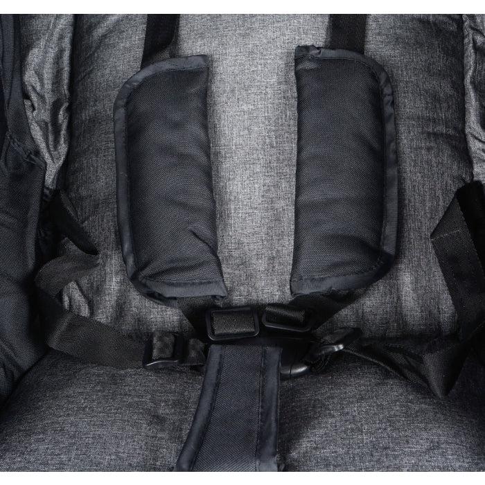 Chocolate Ride Travel System Kids Stroller Easy To Fold, Reversible Handle, Easy Attachment Of Infant Car Seat - Black Grey - Image 7