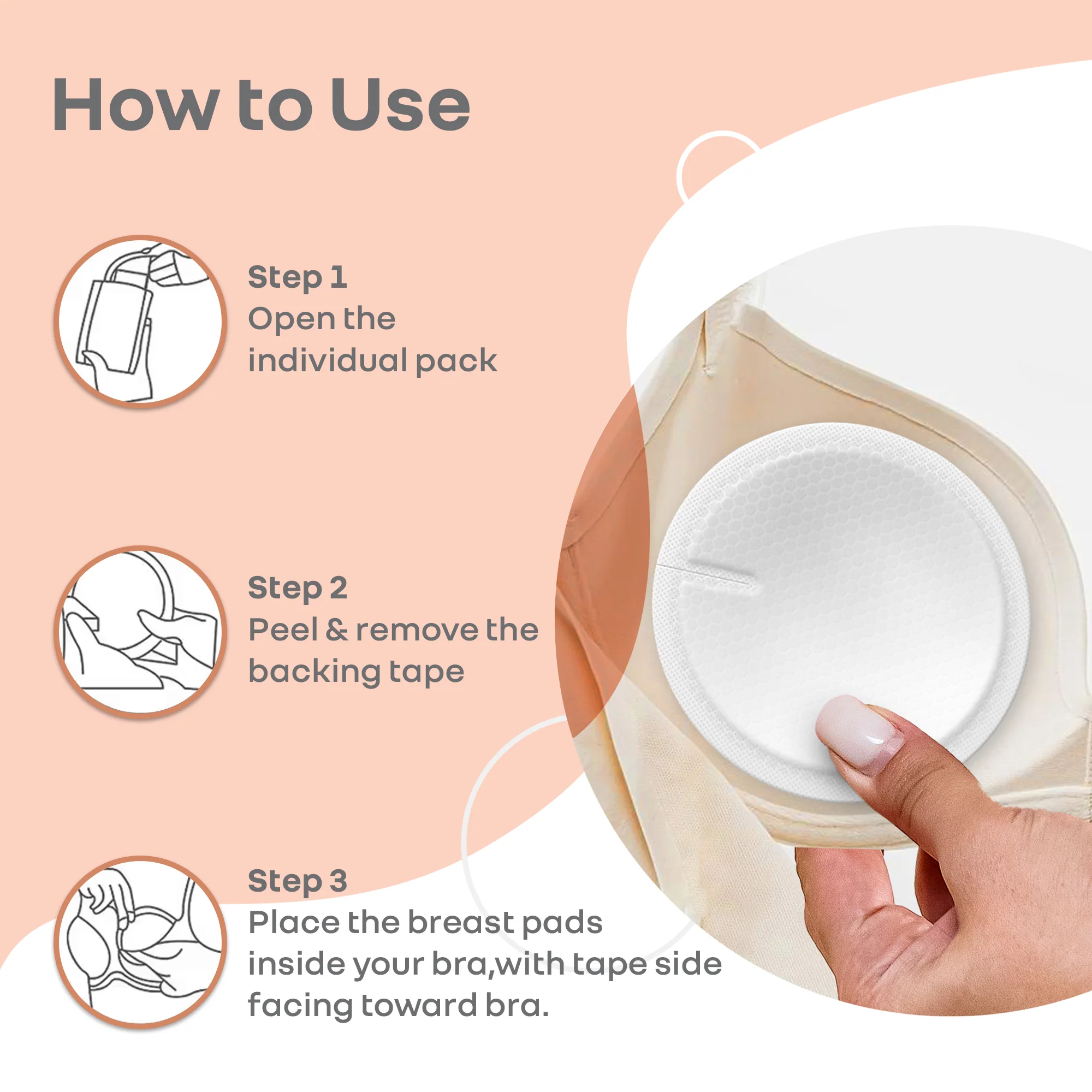Comfy Shield Breast Pads for Moms - 24-Hour Day & Night Leak Protection - Image 7