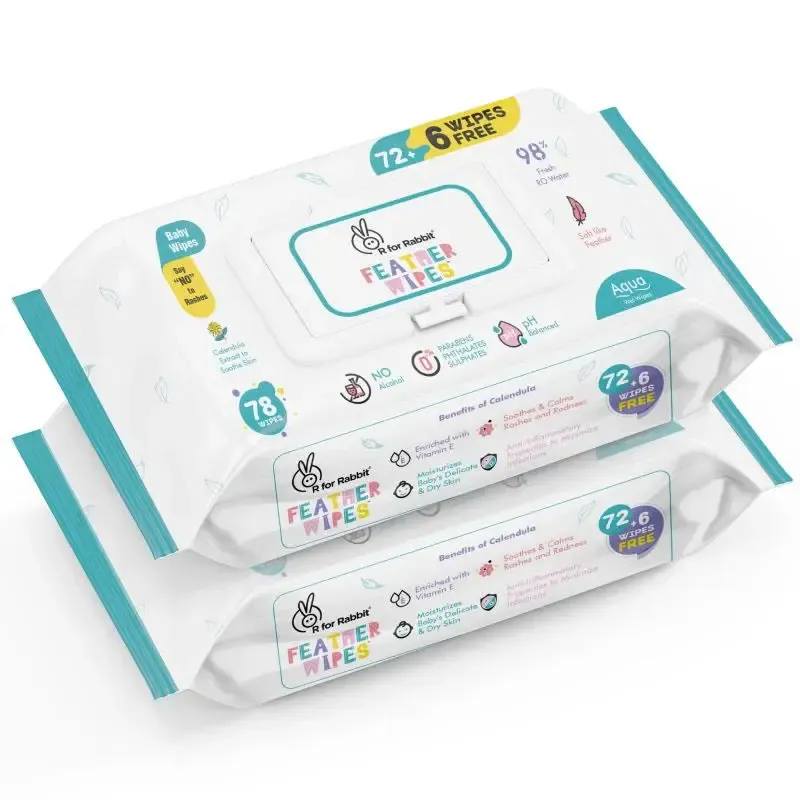 Feather Diapers S Size + Aqua Wipes Combo - Image 6