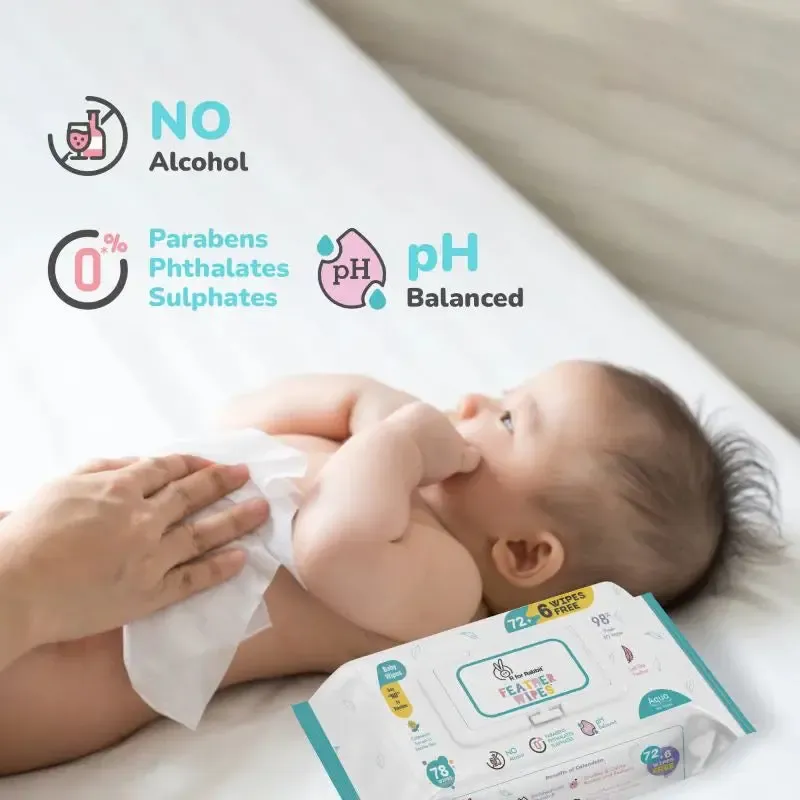Feather Diapers S Size + Aqua Wipes Combo - Image 8