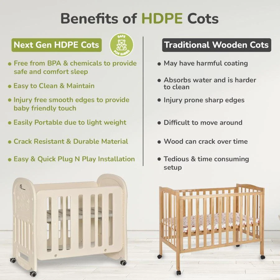 Dream N Play Baby Cot 2-in-1 Multipurpose Converted From Cot into a Rocking Cot - Image 3