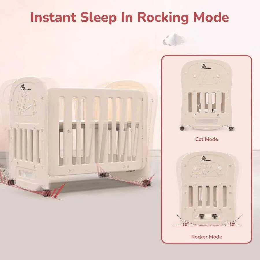 Dream N Play Baby Cot 2-in-1 Multipurpose Converted From Cot into a Rocking Cot - Image 5